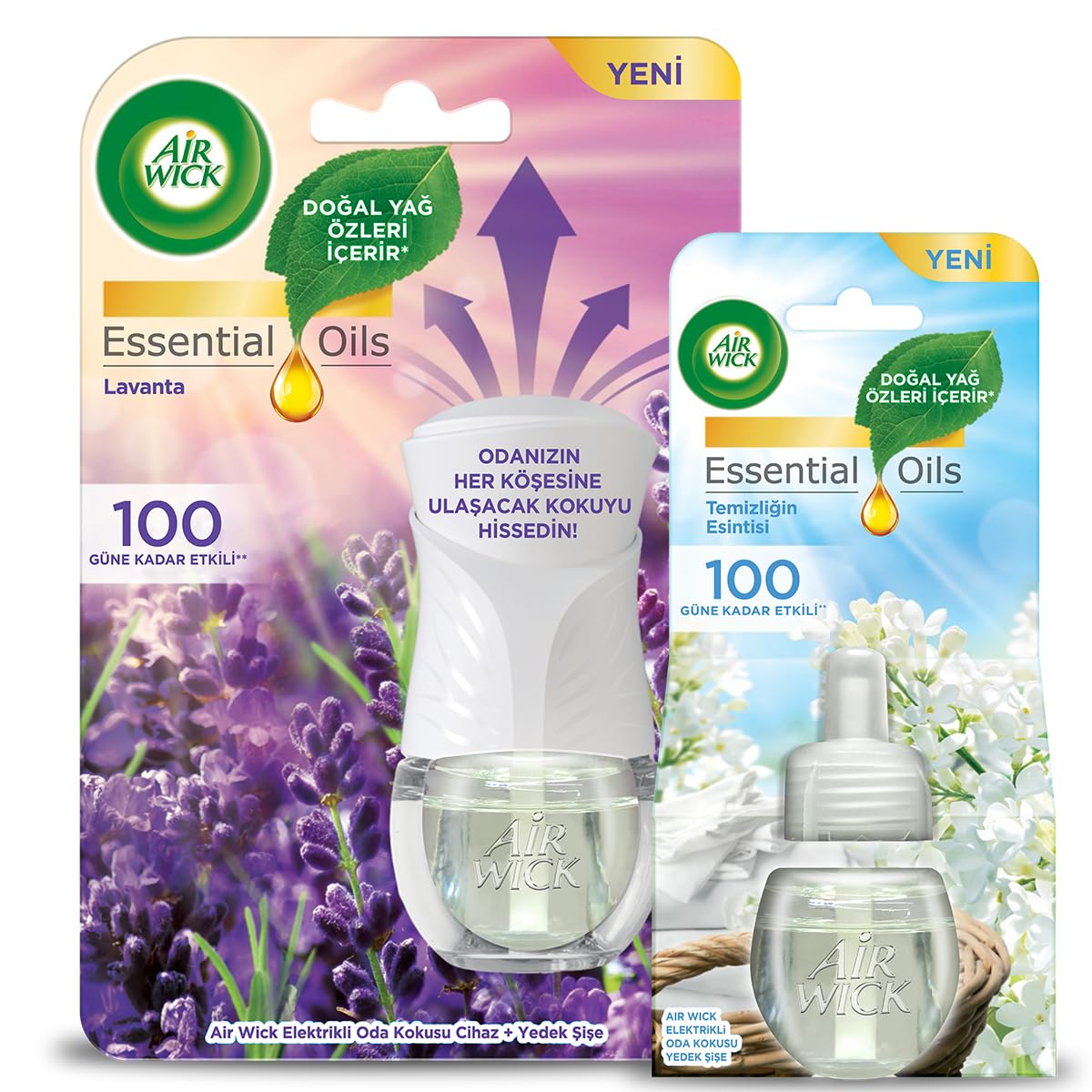 Air Wick Elektrikli Oda Kokusu Vanilya Kit (Cihaz + Yedek Şişe) + Sakura Bahçesi Yedek Şişe