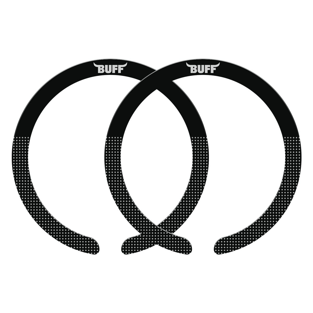 Buff, BL23 Magsafe Uyumlu 2 Adet, Yüzük Adaptör Metal Halka Plaka, Siyah