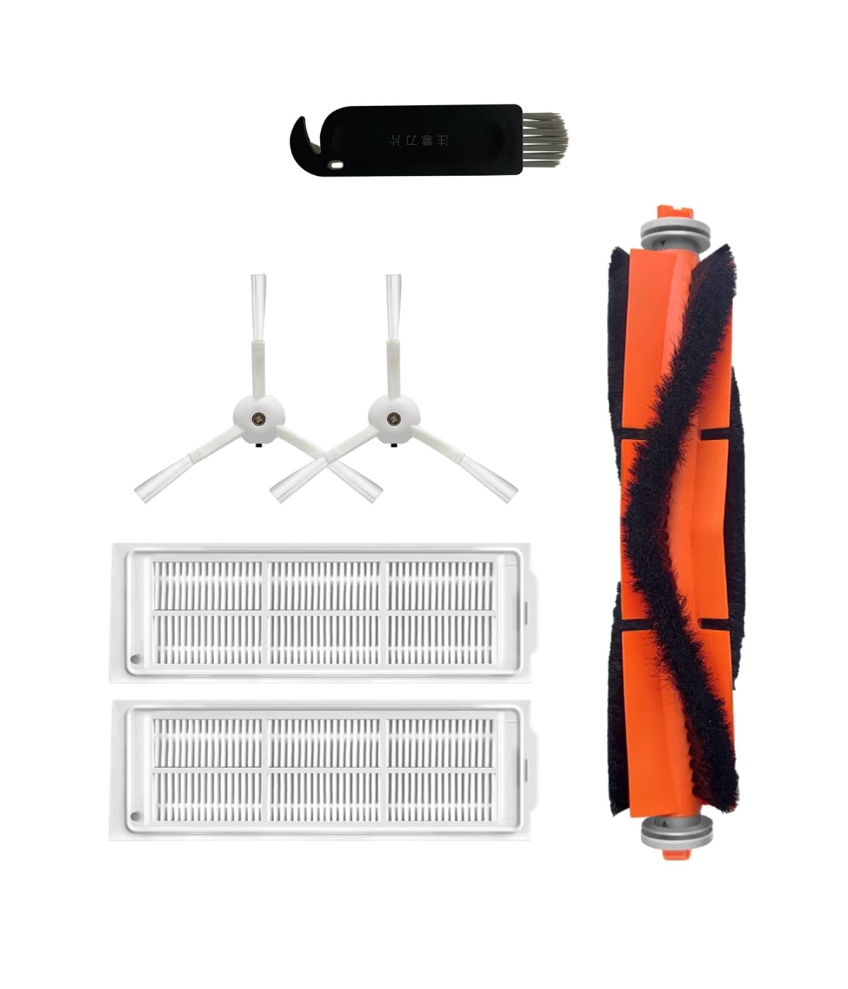 robotyedek Mop 2 Pro Beyaz MJST1SHW Uyumlu Yedek Fırça Filtre Seti-6 Parça, Robotyedek, Renk 6
