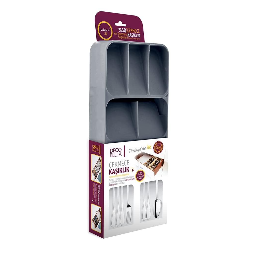 REGRON 9 Bölmeli Çekmece Kaşık,Çatal Düzenleyici, Kaşıklık Decobella