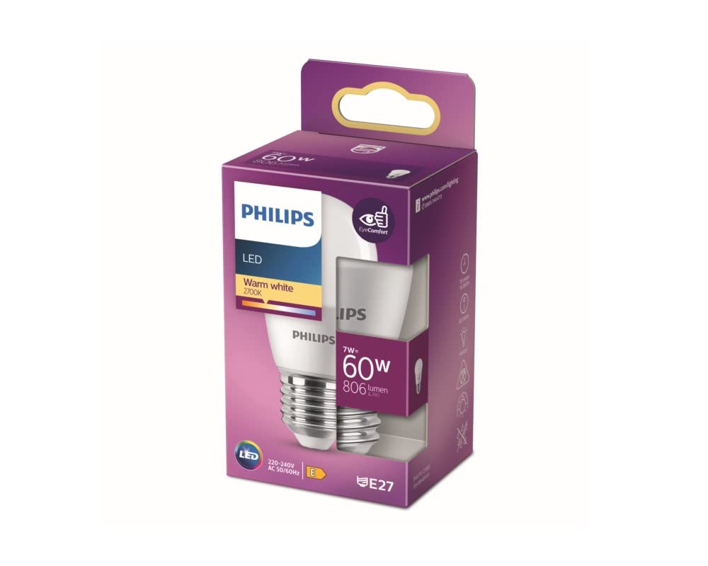 Philips LED 60W P48 E27 2700K Sarı Işık Dim Edilmez