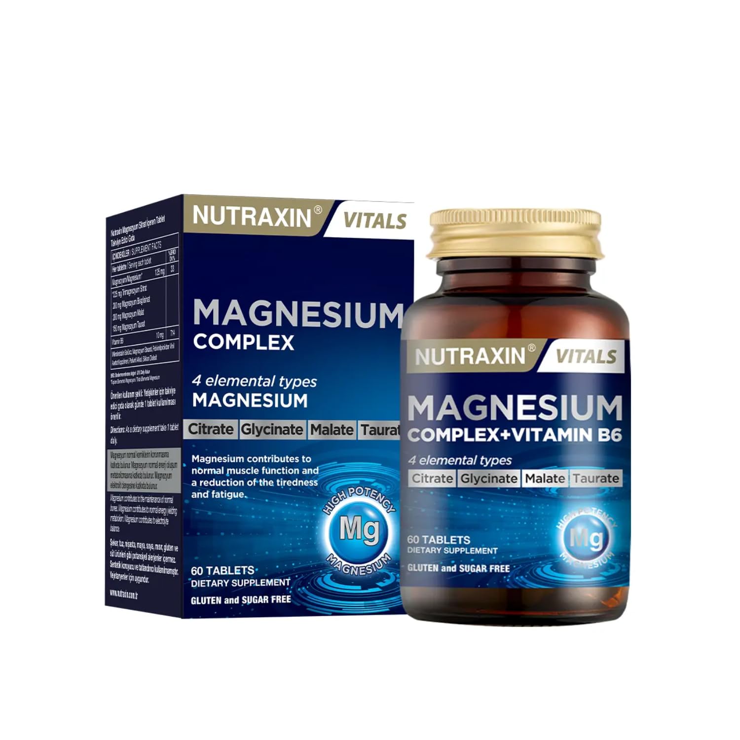 Nutraxin Magnesium Complex Gıda Takviyesi, 60 Tablet