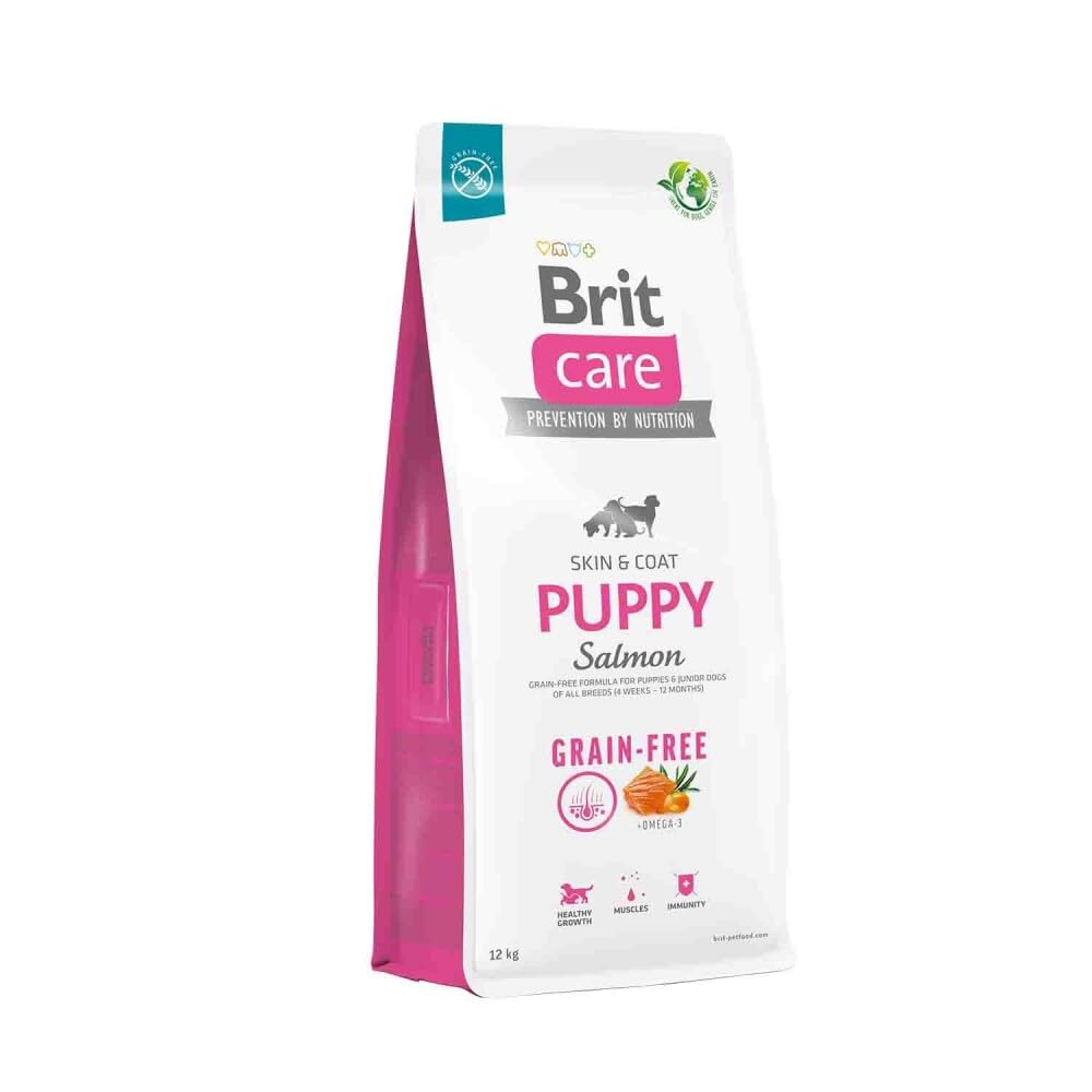 Brit Care Skin & Coat, Deri Ve Tüy Hassasiyeti Olan Yavru Köpekler İçin, Tahılsız, Somon Balıklı Kuru Mama, 12 Kg