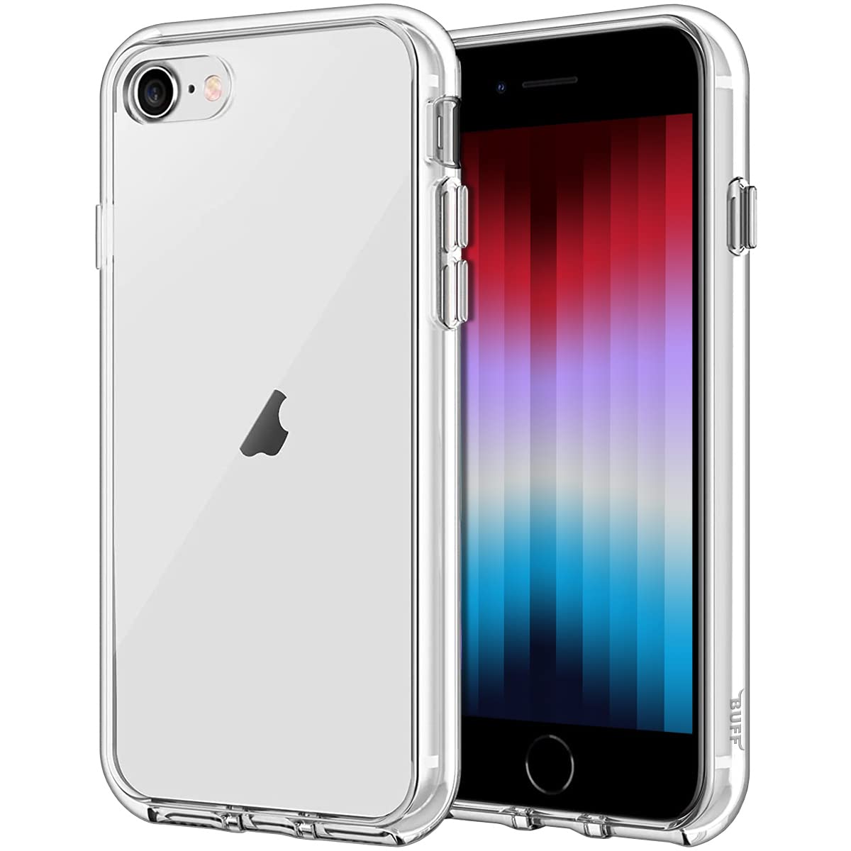 BUFF LABS iPhone SE 2022 / SE 2020 Air Hybrid Şeffaf Kılıf Crystal Clear