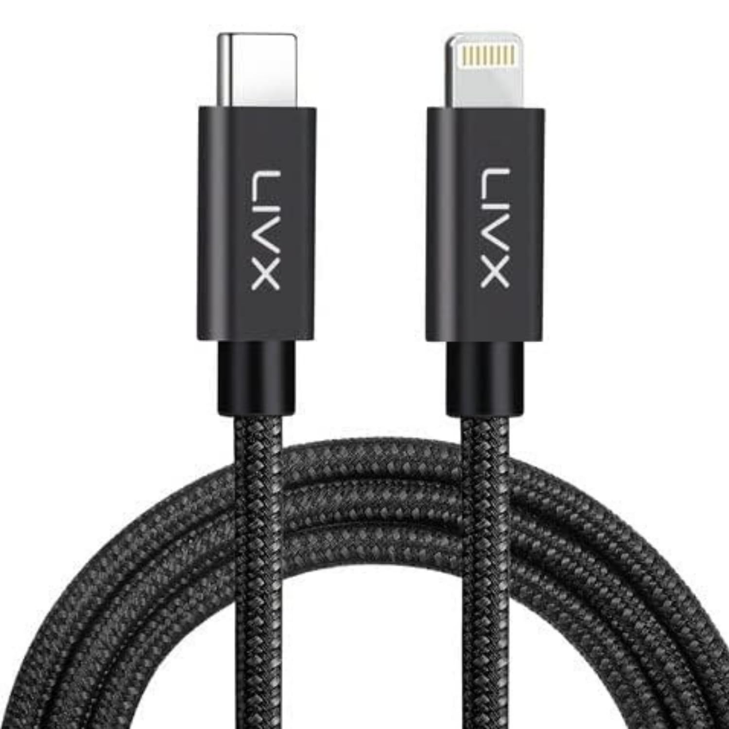 LivX Horizontal 20W Type C to Lightning iPhone iPad Hızlı Şarj ve Data Kablosu Space Gray BRT (2 Metre)