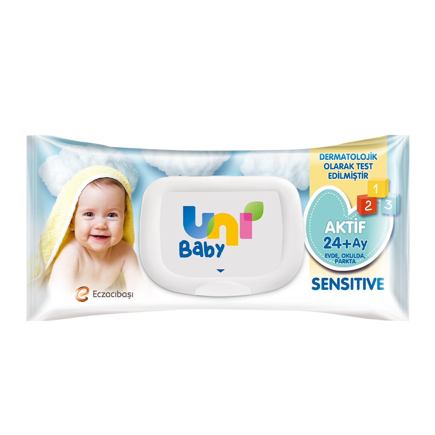Uni Baby Aktif Sensitive Bebek Islak Mendil 24+ Ay 12x90 Adet