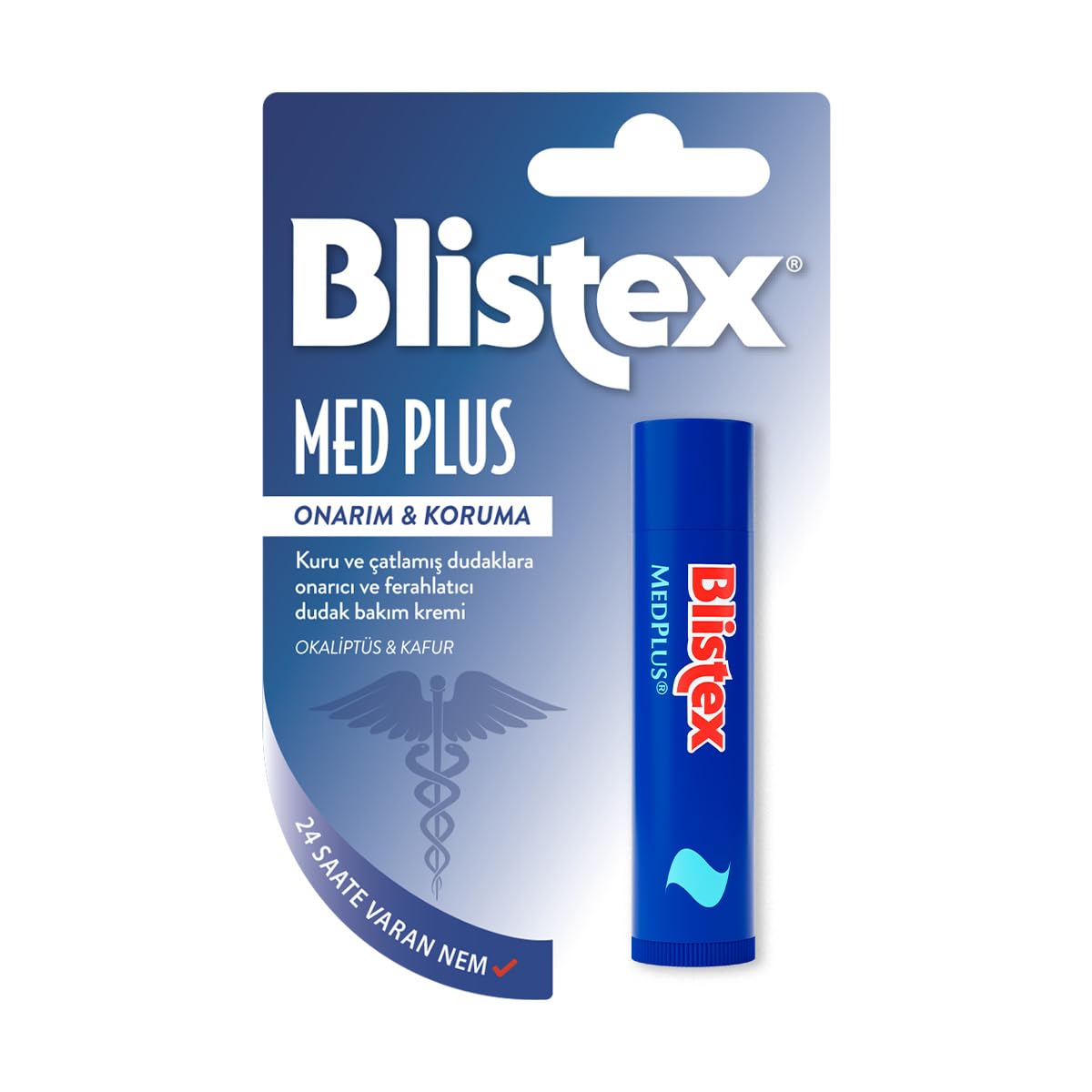 Blistex Medplus Stick Kuru ve Çatlamış Dudaklara Onarıcı ve Ferahlatıcı Dudak Bakım Kremi + Sensitive Hassas Dudaklar için Besleyici ve Nemlendirici Dudak Bakım Kremi