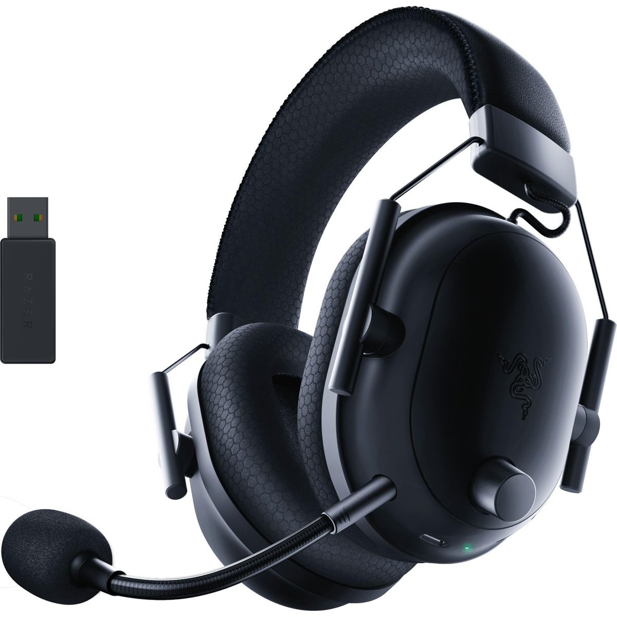 Razer BlackShark V2 Pro (2023) - PC Premium Kablosuz E-Spor Kulaklığı (HyperClear Süper Geniş Bant Mikrofon, TriForce Titanyum 50mm Sürücü, HyperSpeed ​​Kablosuz, 70 Saat Pil) Siyah