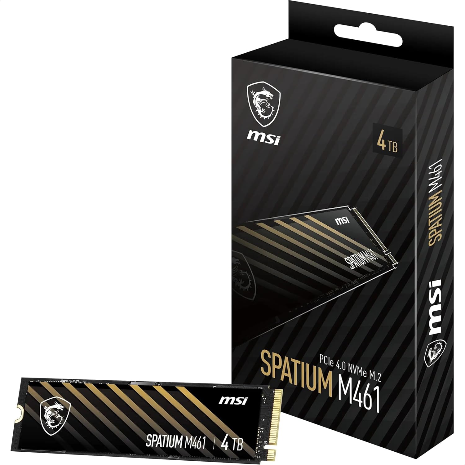 MSI SSD SPATIUM M461 PCIE 4.0 NVME M.2 4TB R:5000 W:4200