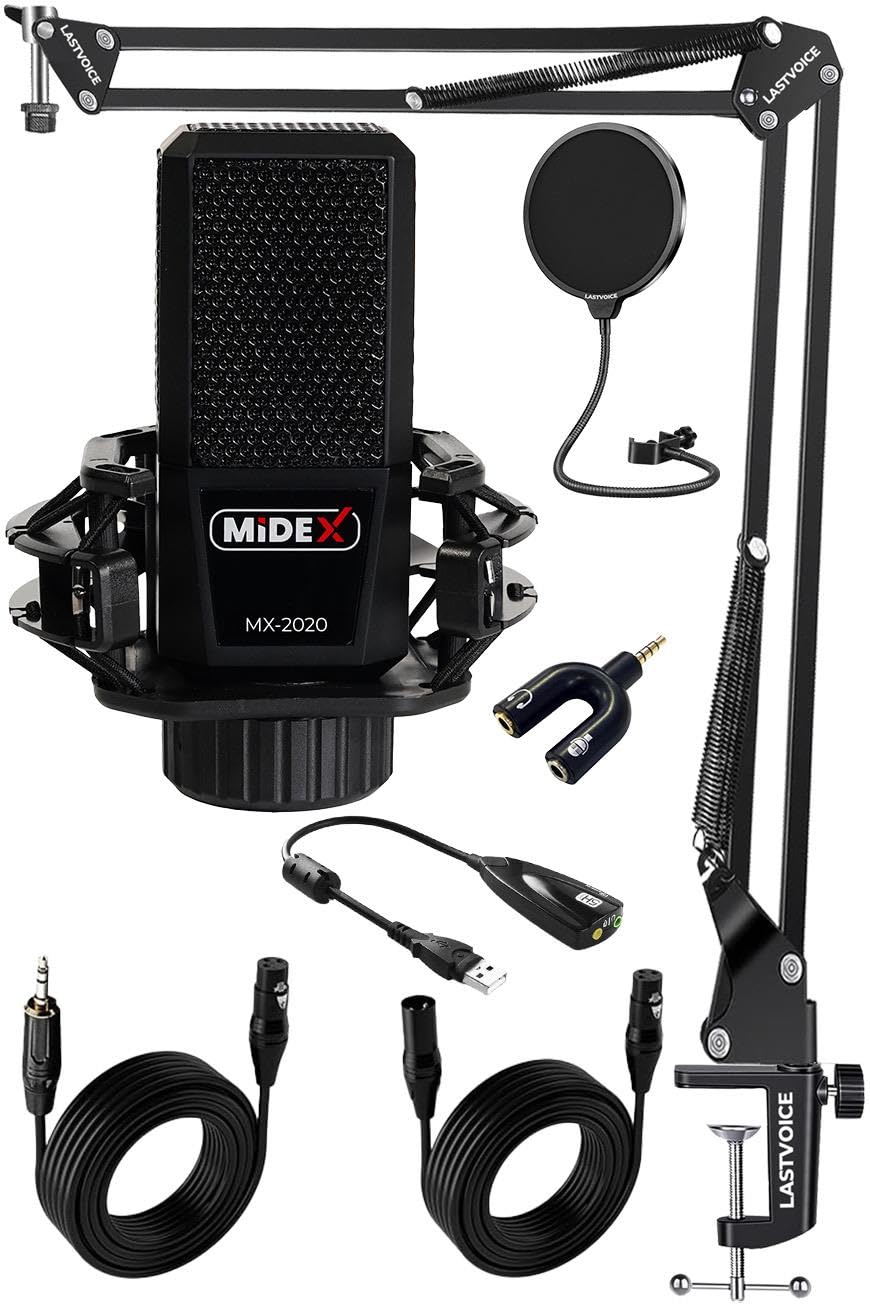 Midex MX-2020 STF Stüdyo Kondenser Mikrofon Stand Filtre