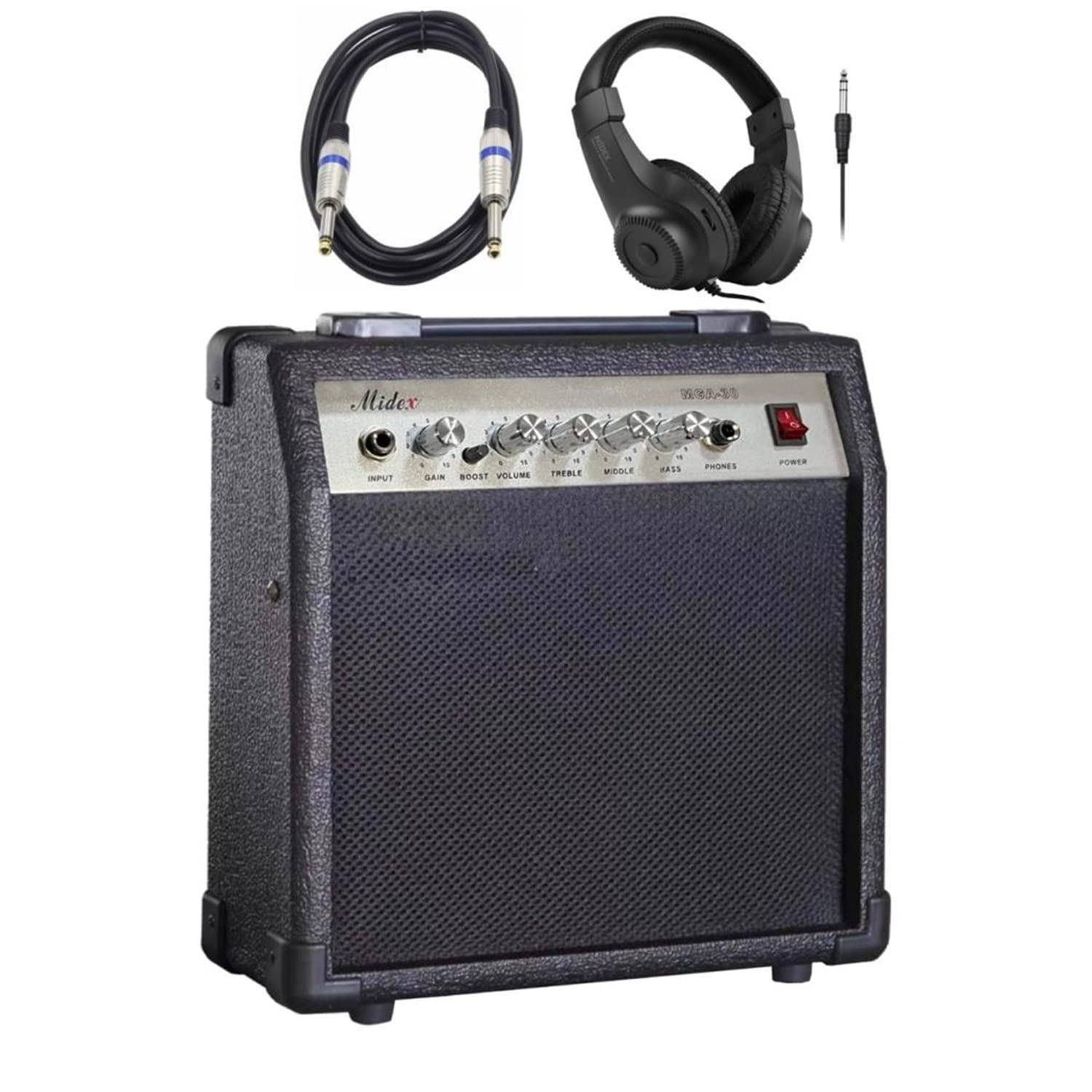 Midex MGA-30HD Elektro Gitar Amfisi 30 WATT Gain Özelliği Kulaklık Çıkışı