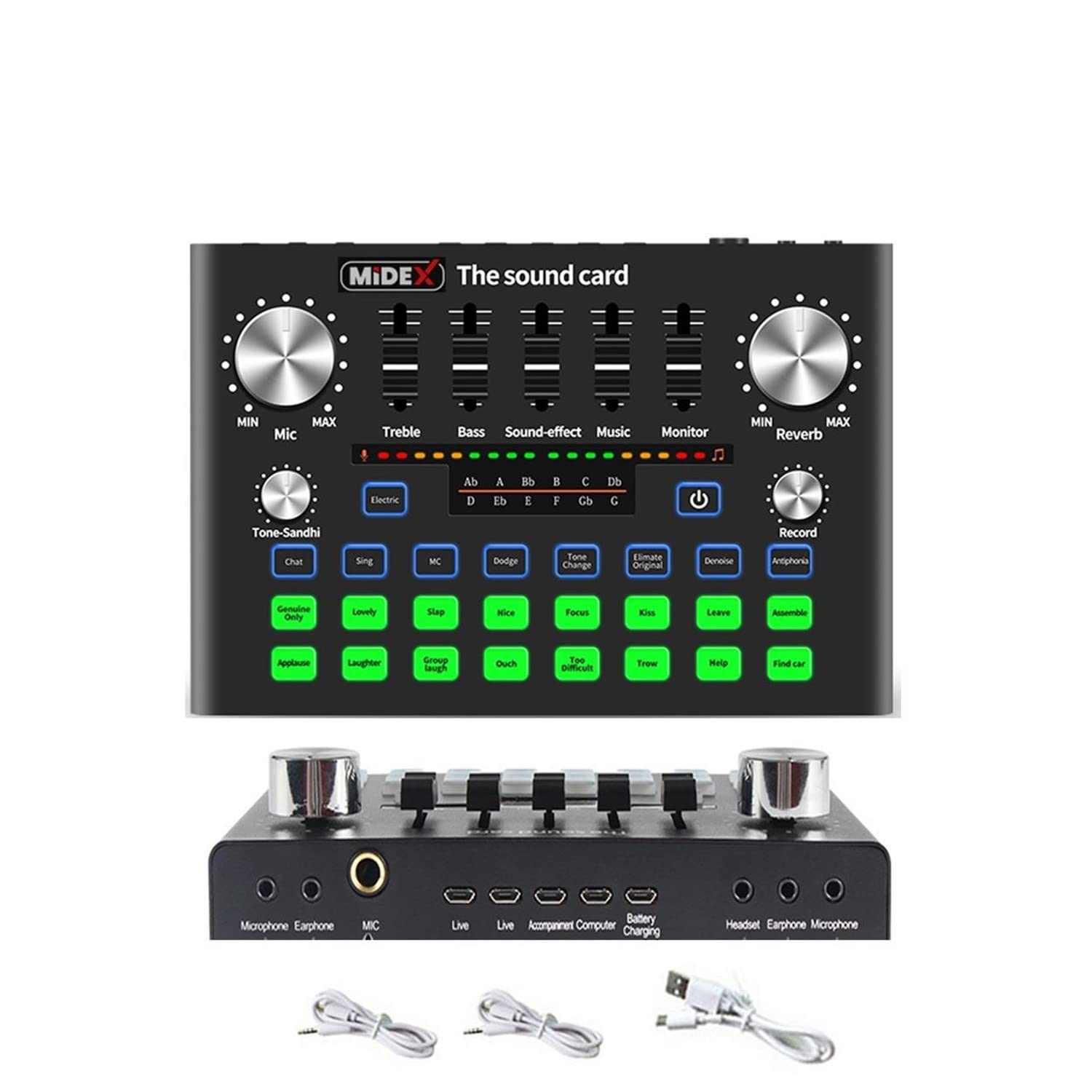 Midex VS9 Stüdyo Kayıt Canlı Yayın Ses Kartı Efektli Radyo Mikseri (Telefon ve PC Podcast Radyo Canlı Yayıncılar)