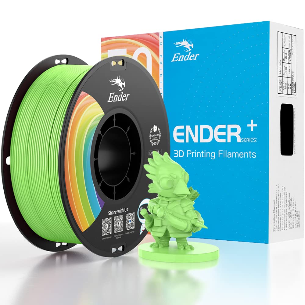 Creality Resmi 3D Yazıcı Filament Ender PLA Pro Filament, PLA+ 3D Baskı Filamenti, Dayanıklı ve Dayanıklı, Boyutsal Doğruluk +/-0,02 mm, 1,04 kg/Makara (EP+-Elma Yeşili, Ender PLA Pro-1KG)