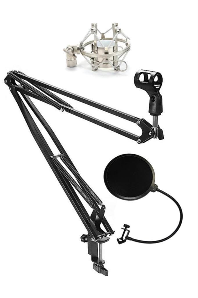 Lastvoice NB40 Mikrofon Standı + Pop Filter + Shock Mount (50x50 Büyük Boy)