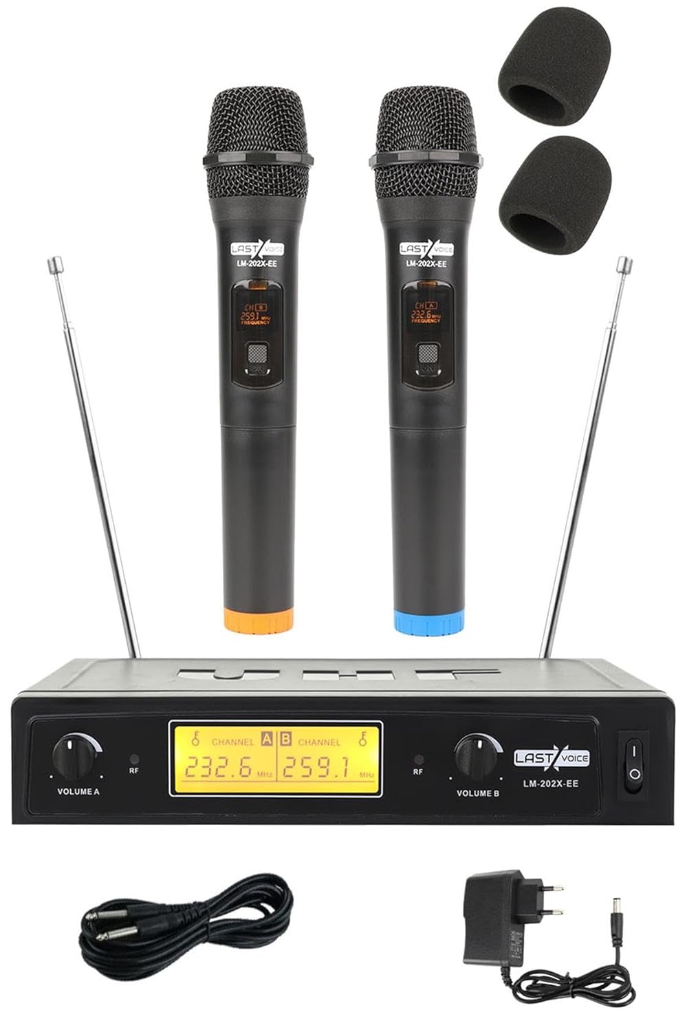 Lastvoice Lm-202X-EE Çiftli EL Tipi Telsiz Kablosuz Mikrofon