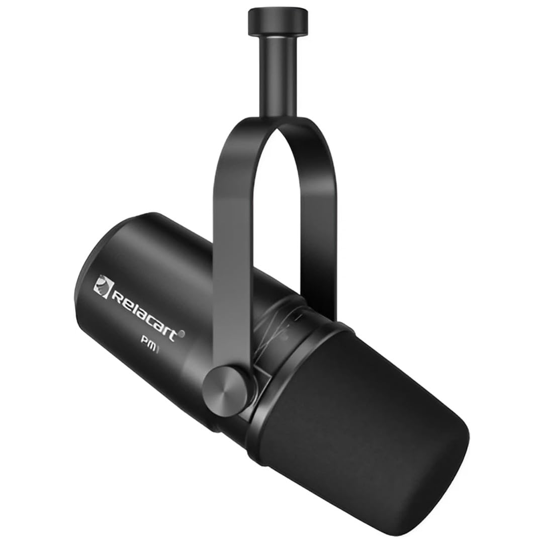 Relacart PM1 Black | Kardioid Dinamik Podcast Mikrofonu