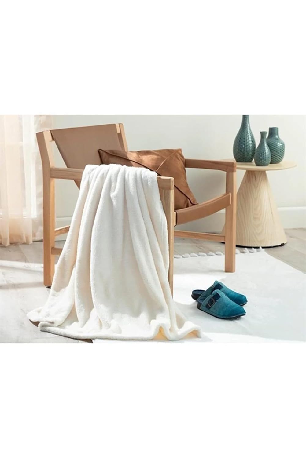 Mulberry Beyaz Wellsoft Tv Battaniye 100x170 Cm
