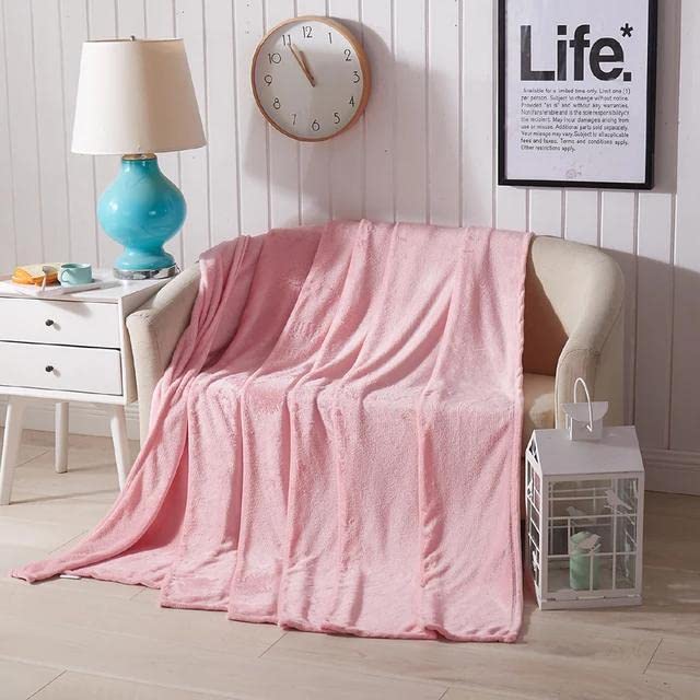 Mulberry Wellsoft Battaniye,Televizyon Battaniyesi, Peluş, Polar Battaniye, Çift Kişilik 220 * 230 Pembe