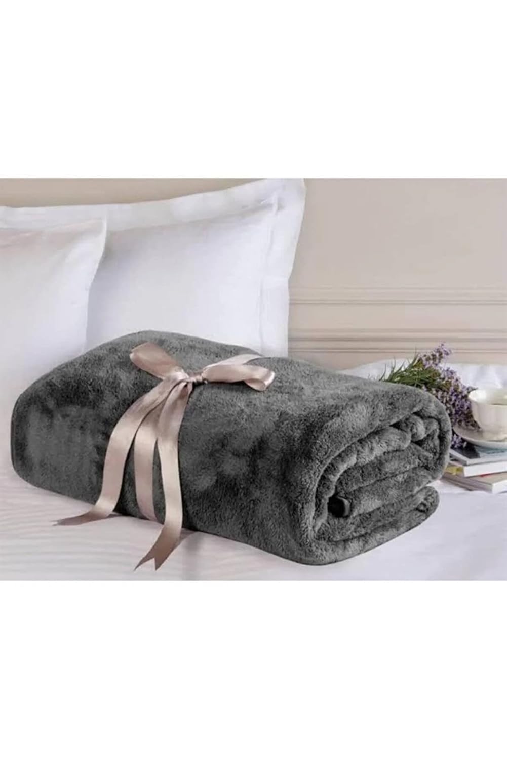 Mulberry Wellsoft Battaniye Antrasit Televizyon Battaniyesi Peluş Polar Battaniye Tek Kişilik 170 * 230