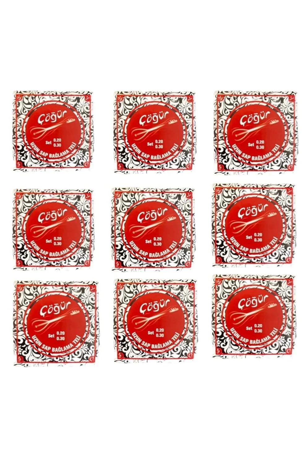 Çöğür CGR20 Uzun Sap Saz Teli 0.20 Takım Bağlama Teli 9Tane