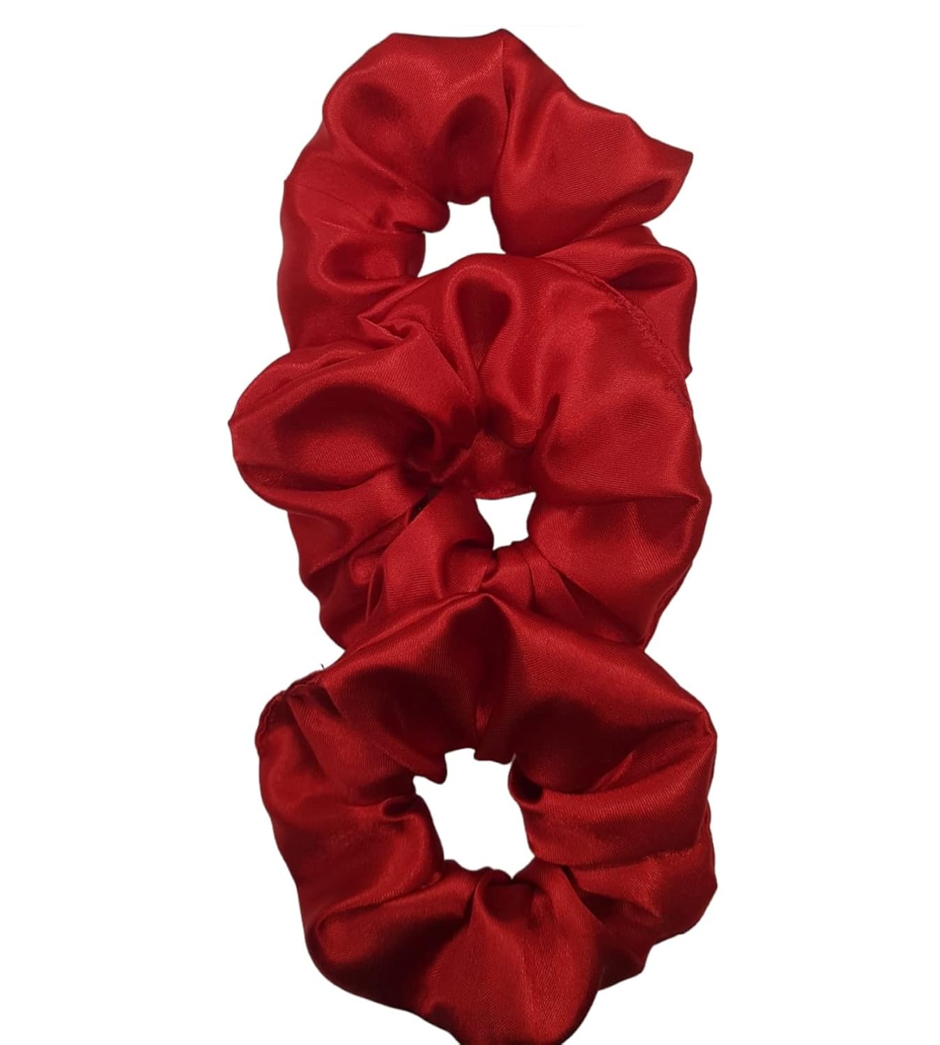 sipariş vakti Saten Saç Tokası Scrunchie Toka 3 Adet (kırmızı5)