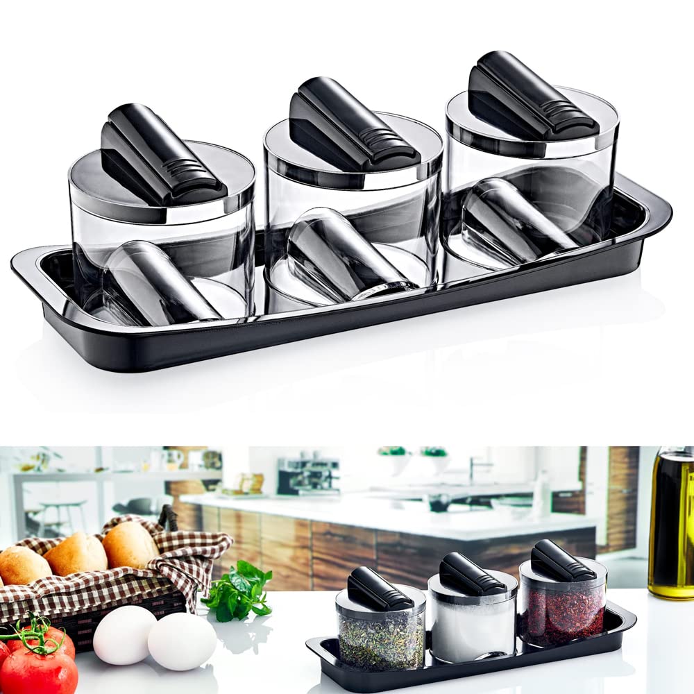 Deconox Favori 3'lü Baharatlık Seti - Lüks Standlı Mutfak Düzenleyici | Şıklık ve Pratiklik Bir Arada