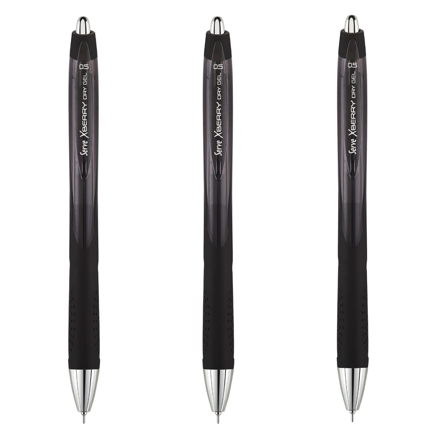 SERVE XBERRY JEL KALEM 05MM IGNE UC SIYAH 01 3LU SET