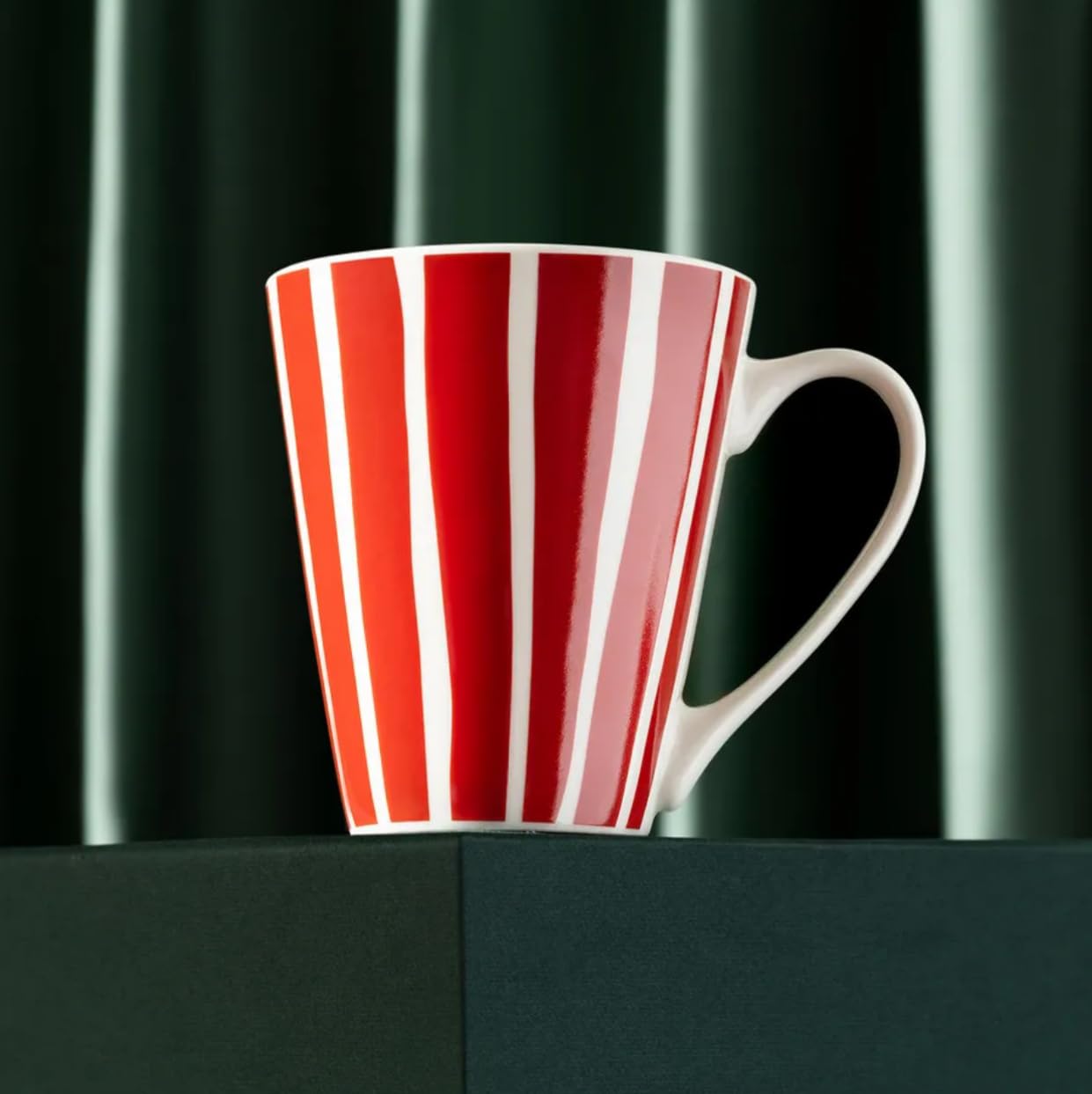 Madame Coco Espoir Ligne New Bone China Kupa, Beyaz - Kırmızı