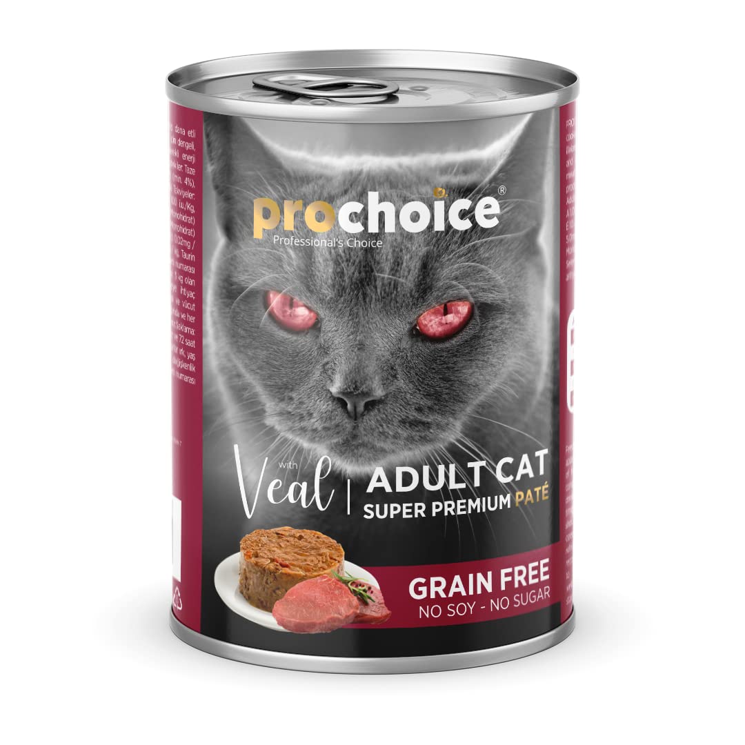 Prochoice Yetişkin Kediler İçin, Tahılsız, Dana Etli Ezme, 400 g X 12 adet