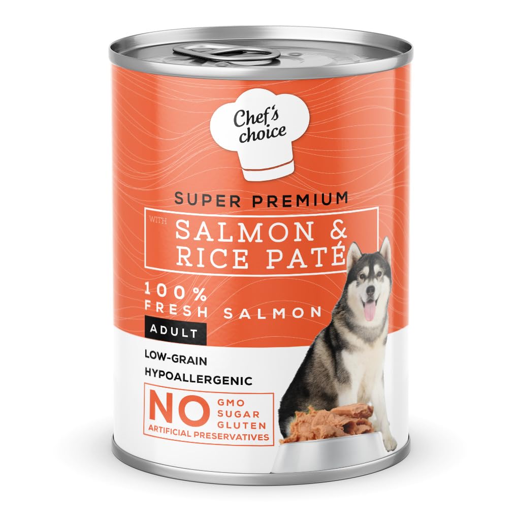 Chef's Choice Yetişkin Köpekler İçin, Hipoalerjenik, Somon Balıklı Ve Pirinçli Ezme, 400 g x 12 Adet