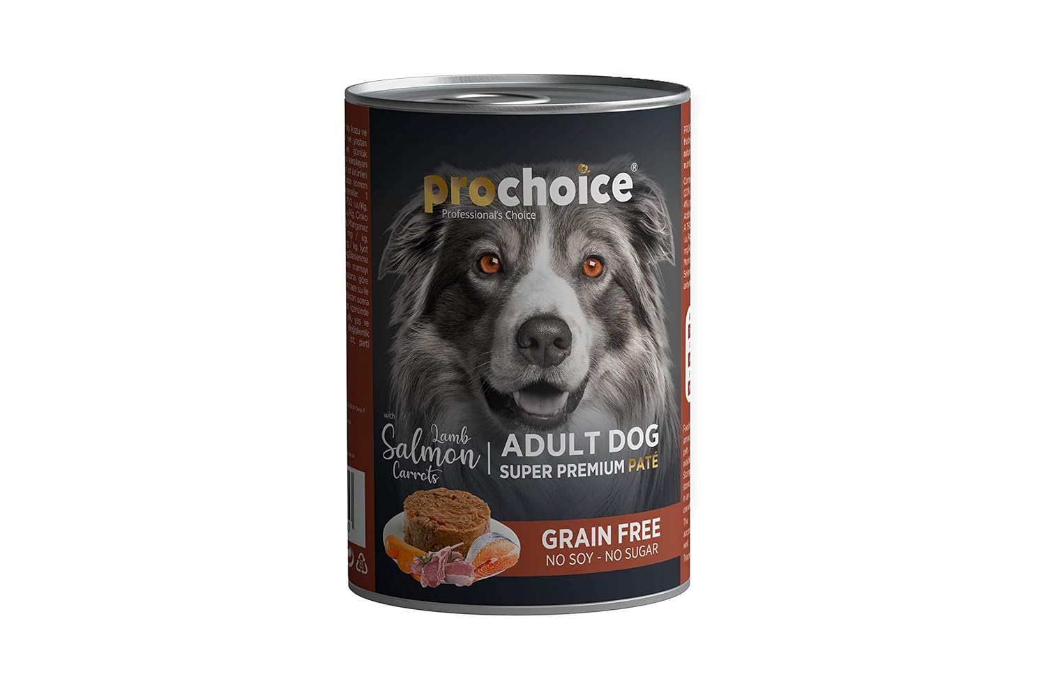 Prochoice Yetişkin Köpekler İçin, Tahılsız, Kuzu Etli, Somon Balıklı ve Havuçlu Ezme, 400 g x 12 adet