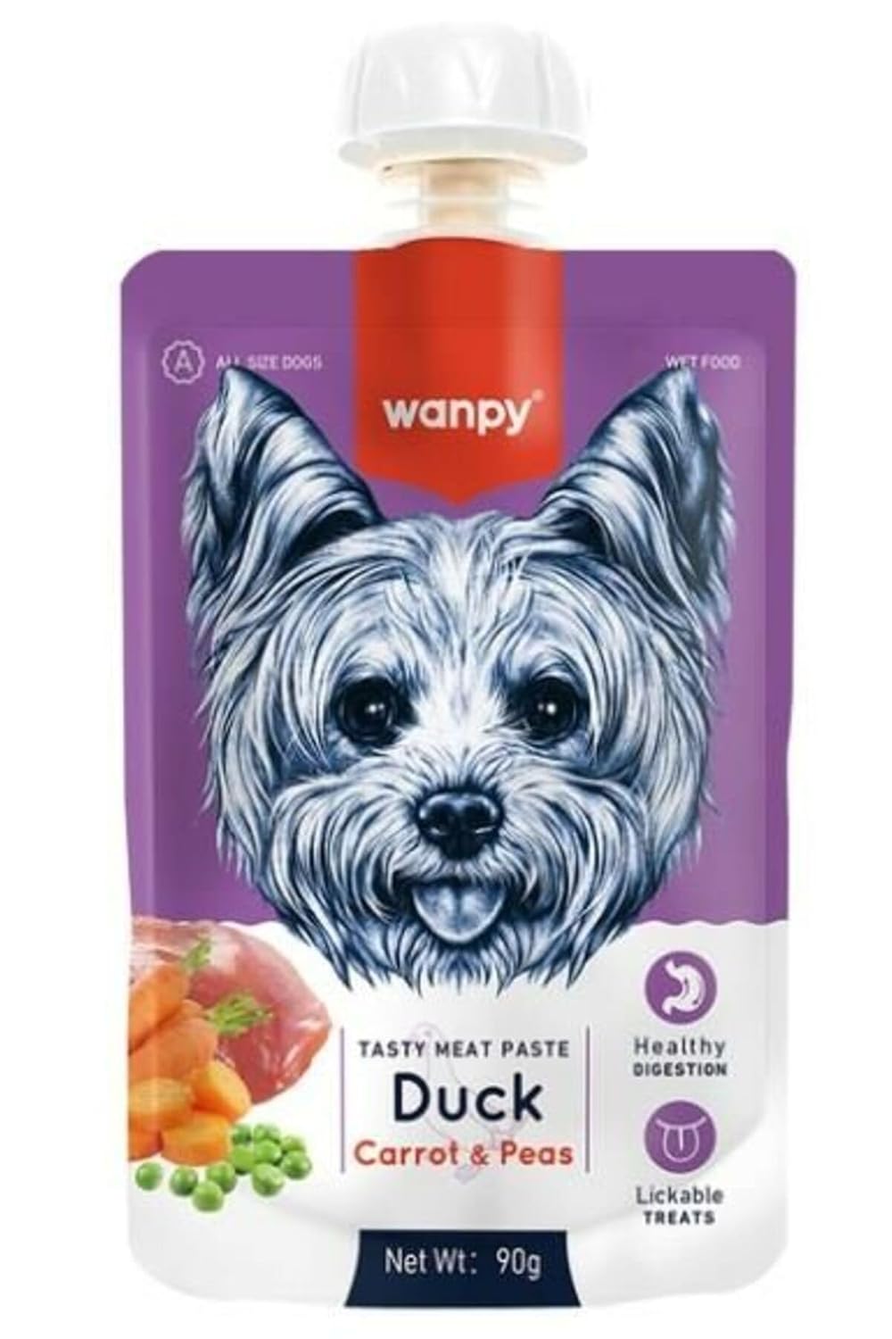 Wanpy Taze Ördekli&Havuçlu Köpek Et Ezmesi 90 Gr