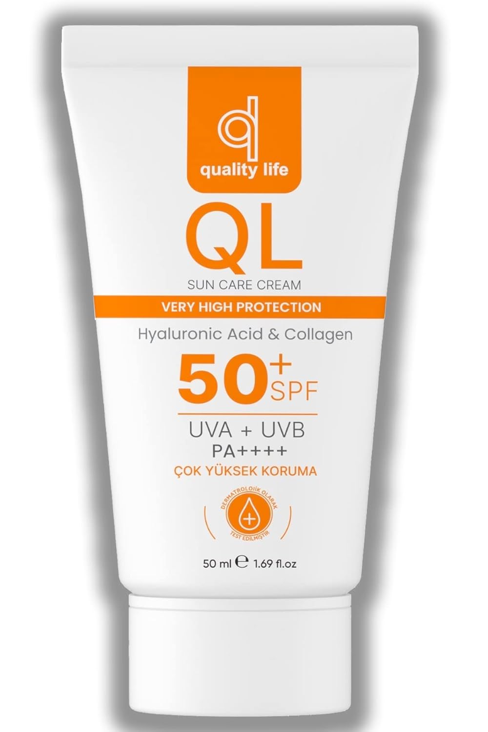 Quality Life QL Yüz Güneş Kremi 50+ Spf Hyaluronik Asit ve Collagen 50 ML UVA + UVB Çok Yüksek Koruma
