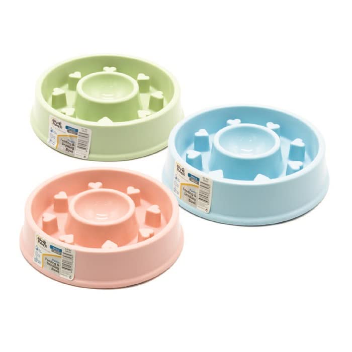 Petistera Kaymaz Tabanlı Yavaş Yeme Mama Kabı Kalp 490 ml