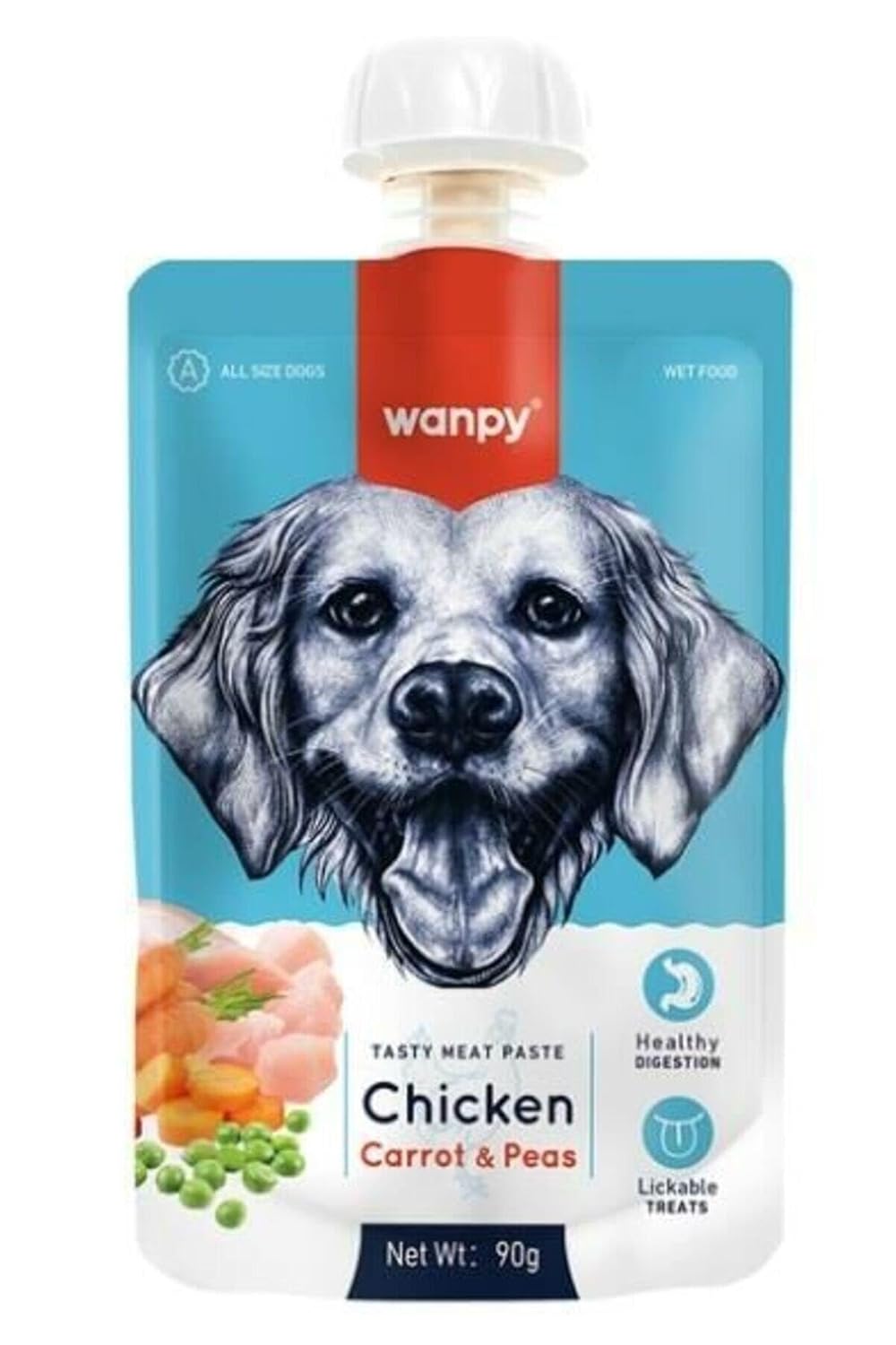 Wanpy Taze Tavuklu&Havuçlu Köpek Et Ezmesi 90 gr Tekli