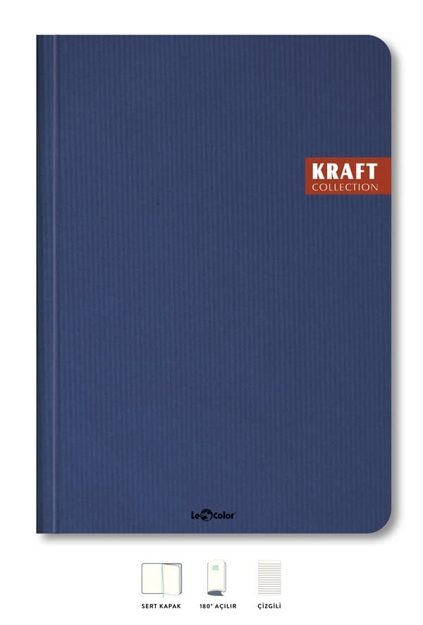 Le Color Kraft Ofis Defter Çizgili Lacivert