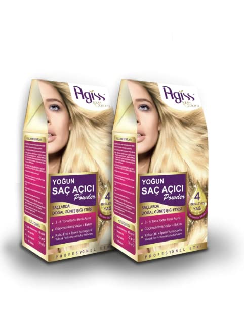 AGISS Yoğun Saç Açıcı Powder Besleyici Etkili Bakım Onarım 2 Paket