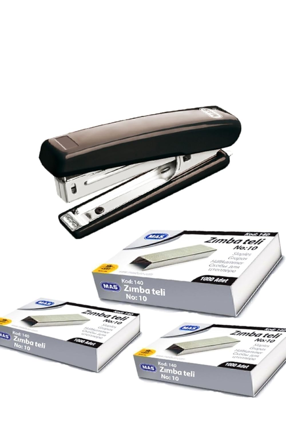 Mas Zımba Makinesi Ve 3000 Tane Tel Ofis Zımba Makinesi Tel Bükmez Paslanmaz Avantajlı Set No-756-7586521469120