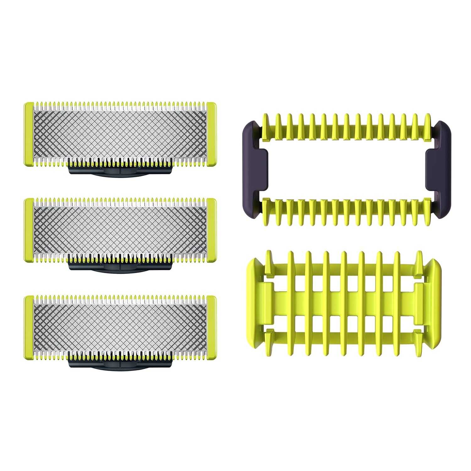 Philips OneBlade 3'lü Yedek Bıçak ve Vücut Bakım Kiti, 3 Adet Yedek Bıçak, Cilt Koruması, Vücut Tarağı, Tüm OneBlade Modelleriyle Uyumlu, 4 Aya Kadar Dayanıklı Bıçaklar, QP630/51