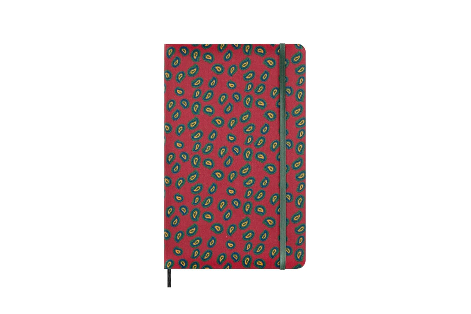 Moleskine Mantero'dan ipek not defteri, İtalyan ipekli sert kapak, çizgili sayfalar ve elastik kilitli, hediye kutulu, büyük format 21 x 13 cm, renk bordo