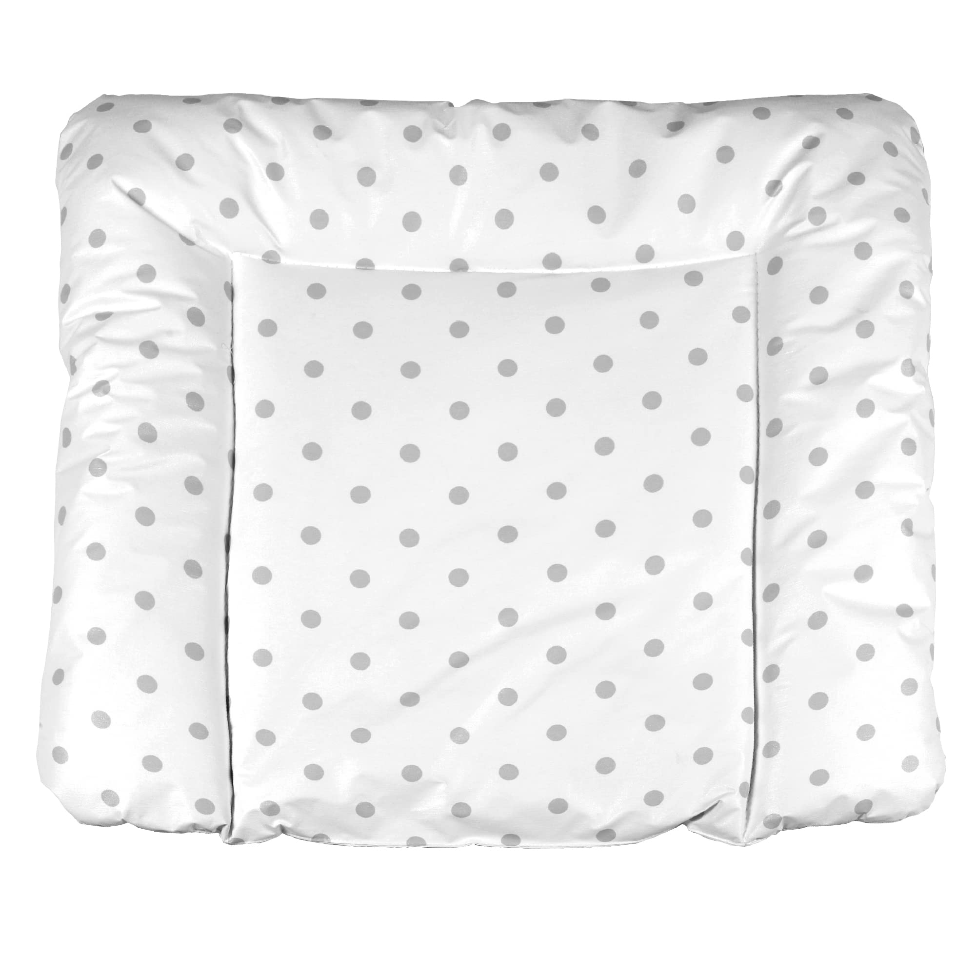 baby'ness Elyaf Dolgulu Pvc Alt Değiştirme Minderi, Sıvı Geçirmez, Leke Tutmaz, Puantiyeli, Gri, 75x85cm