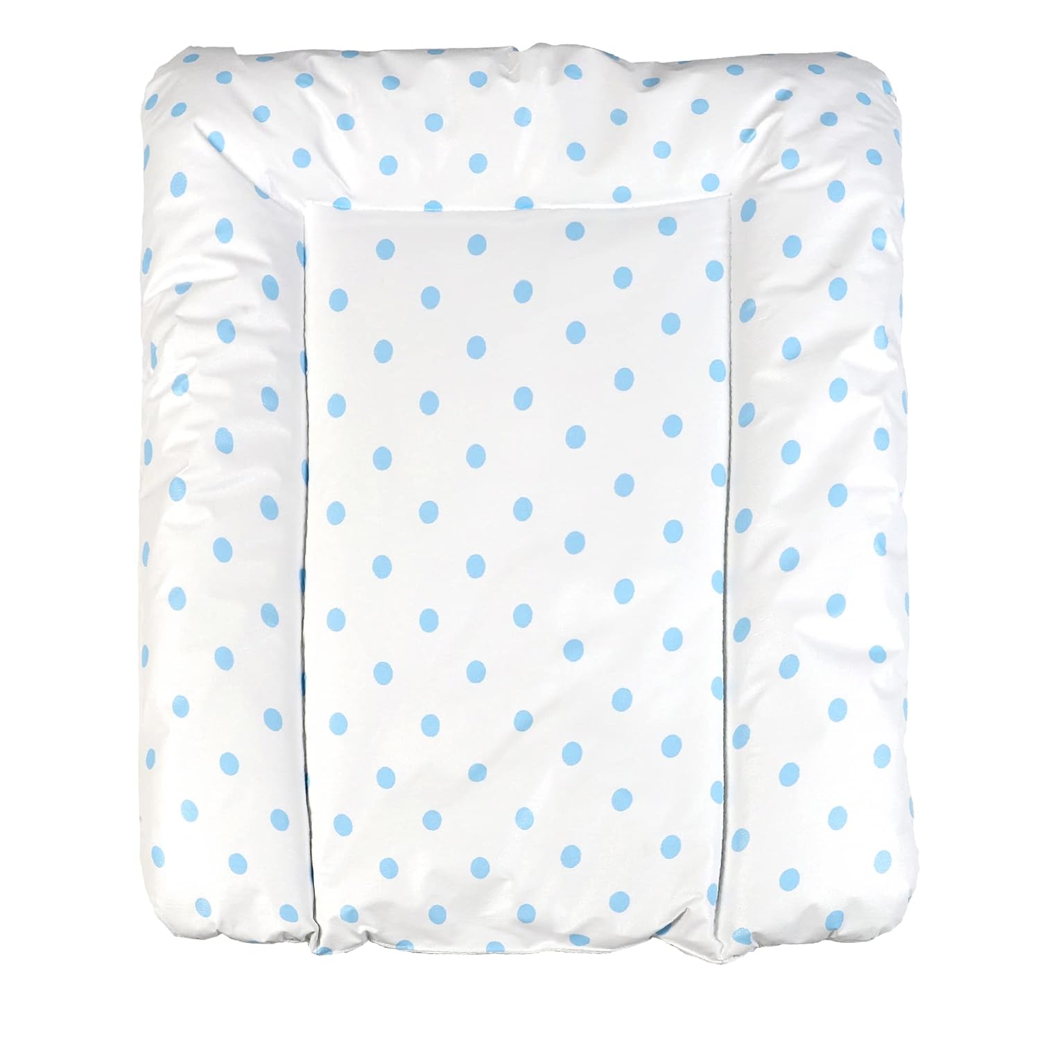 baby'ness Elyaf Dolgulu Pvc Alt Değiştirme Minderi, Sıvı Geçirmez, Leke Tutmaz, Puantiyeli, Mavi, 50x70cm