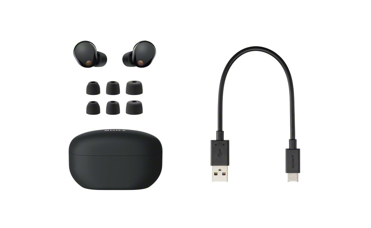 Sony WF-1000XM5 Gürültü Önleyici Gerçekten Kablosuz Kulaklık Kulaklıkları Telefon Görüşmesi İçin Mikrofonlu Kulaklıklar, Siyah