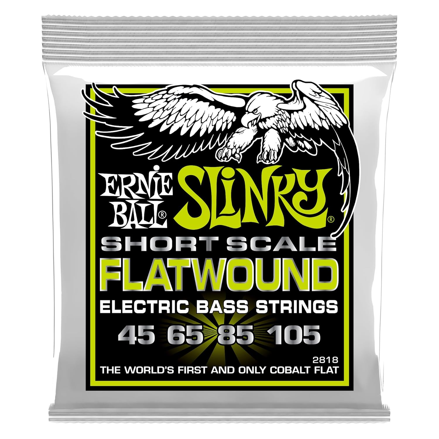 Ernie Ball Normal Slinky Flatwound Kısa Ölçekli Elektrik Bas Telleri 45-105 Kalibre (P02818)