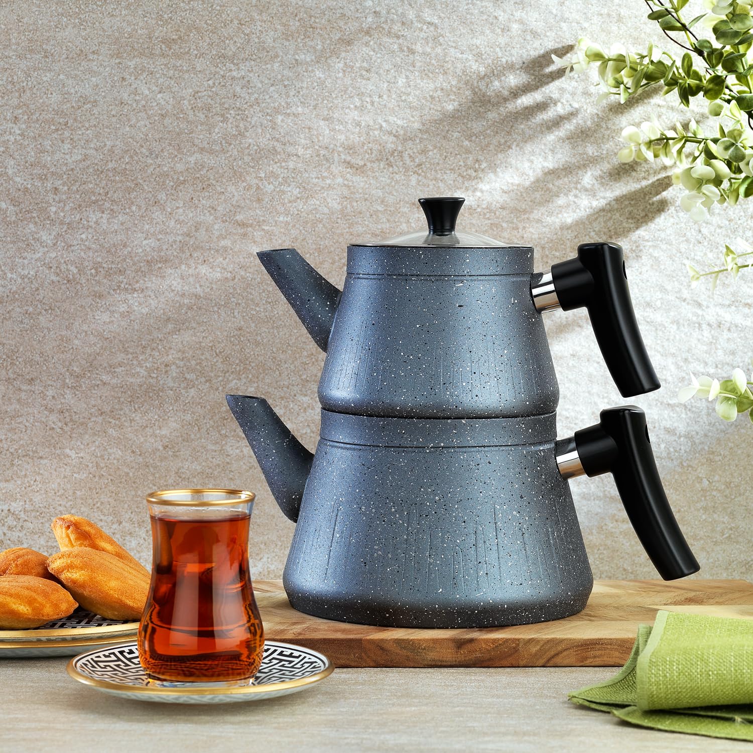 Schafer Solea Y.Y. Çaydanlık Takımı 3 Parça-Gri