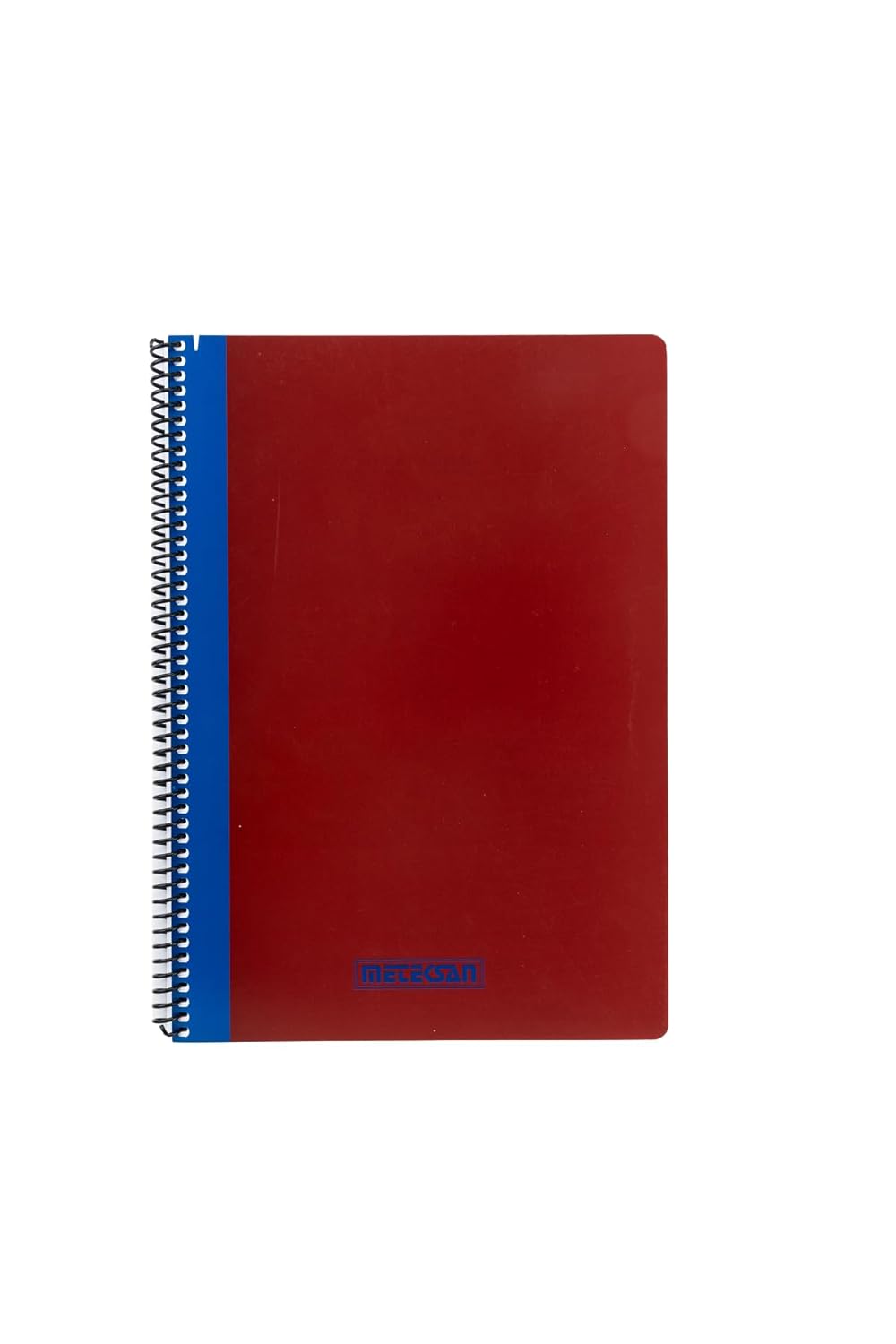 Meteksan Pruva Ofis Serisi, A4 120 Yaprak Çizgili Karton Kapaklı Pet Spiralli Defter, Kırmızı