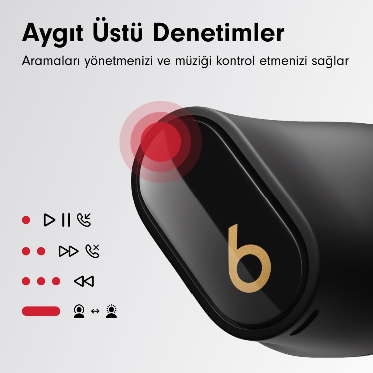 Beats Studio Buds +|Gürültü Önleme Özellikli Gerçek Kablosuz Kulaklık, Apple ve Android ile Gelişmiş Uyumluluk, Yerleşik Mikrofon, Tere Dayanıklı Bluetooth Kulaklık - Siyah/Altın