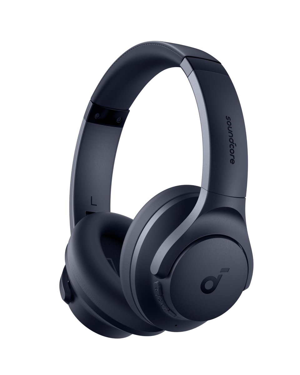soundcore Anker Q20i kablosuz Bluetooth kulak üstü kulaklık, hibrit aktif gürültü önleme, ANC modunda 40 saat çalma süresi, yüksek çözünürlüklü ses, derin bas, uygulama ile kişiselleştirme (mavi)