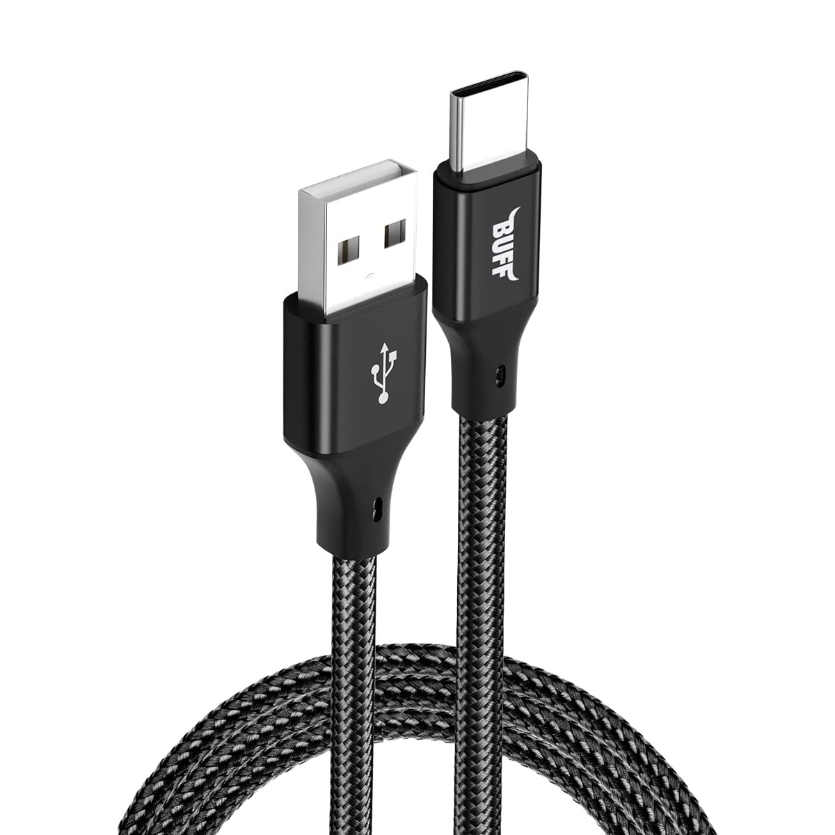 Buff BL71 USB to Lightning 2.4A 1.2M Örgülü Data ve Şarj Kablosu (Beyaz)