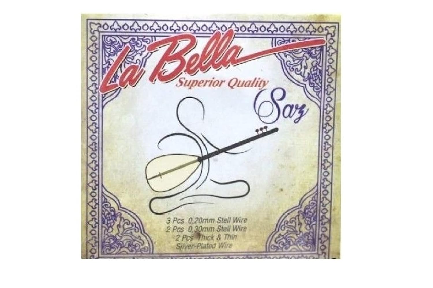 La Bella 0,20 Uzun Sap Bağlama Takım Tel